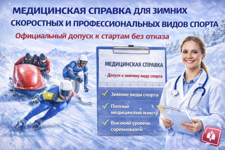 справка для зимних скоростных и профессиональных видов спорта