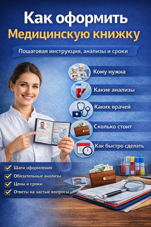Как оформить медицинскую книжку