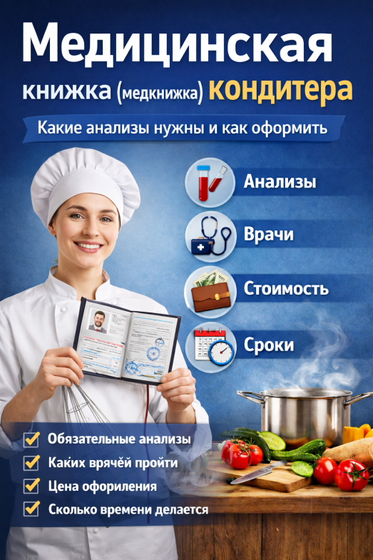 Медицинская книжка для кондитера
