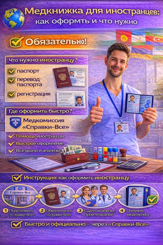 Медкнижка для иностранцев