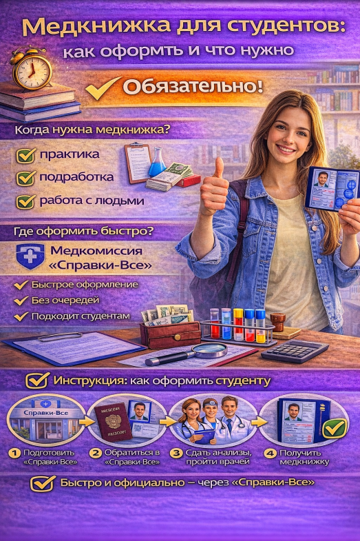 Медкнижка для студентов