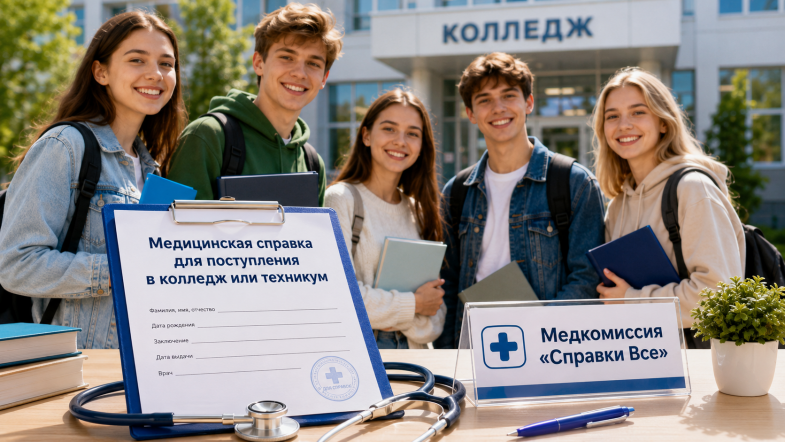 справка для поступления в колледж или техникум