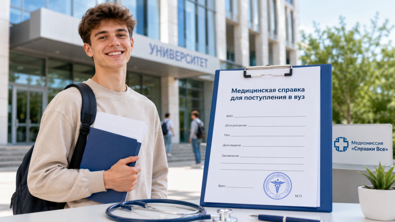 справка для поступления в вуз
