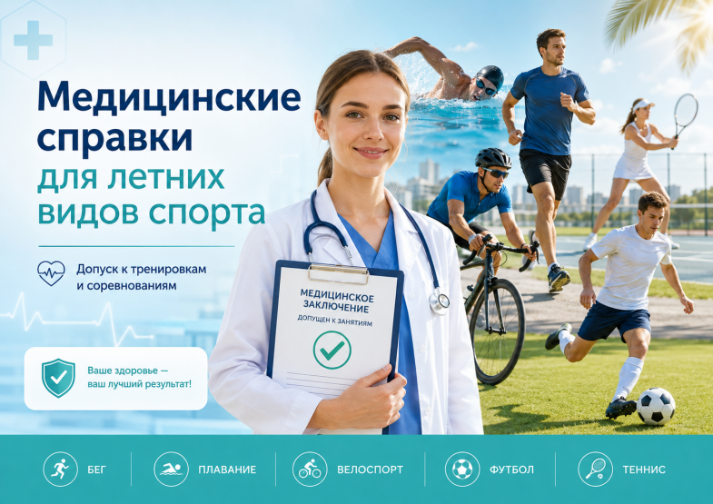 справки для летних видов спорта