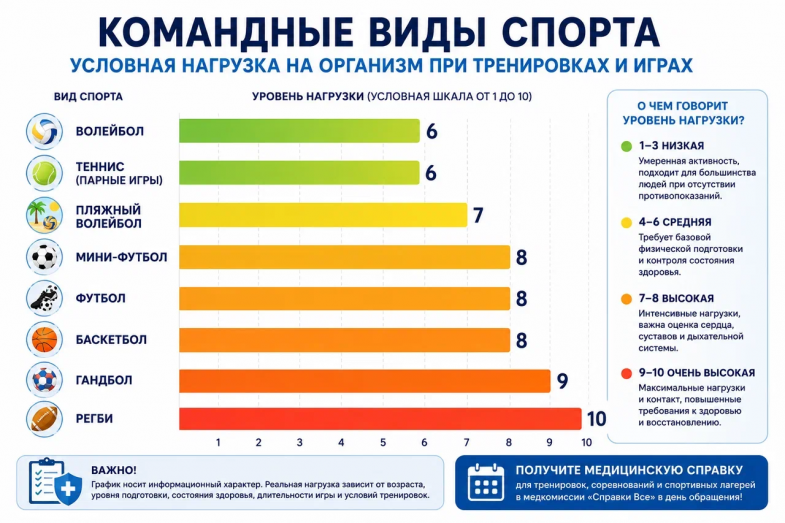 нагрузка при командных видах спорта