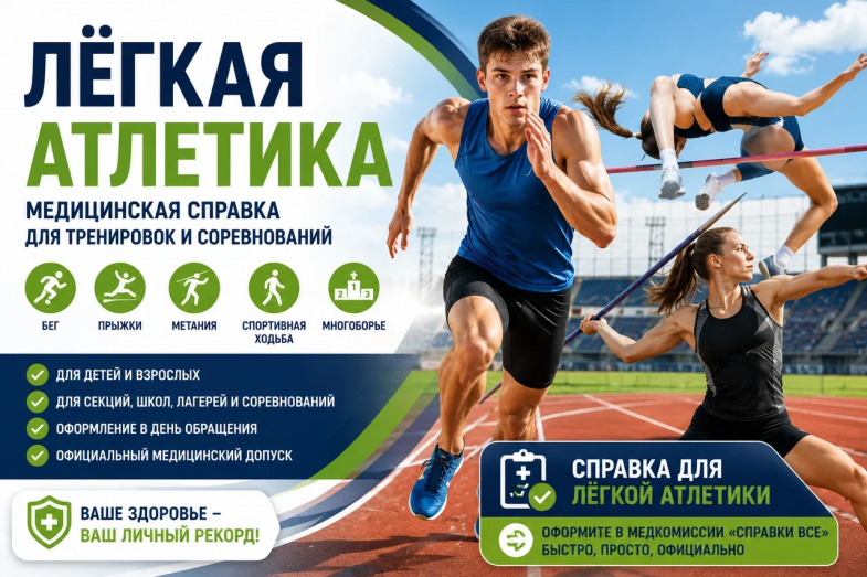 медицинская справка для лёгкой атлетики
