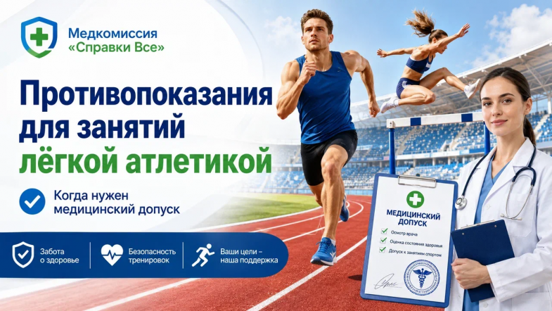 противопоказания для занятий лёгкой атлетикой и медицинский допуск